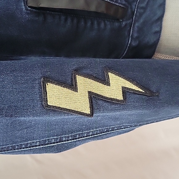 Bebe Patch Jean Jacket with Side Pockets, Size: M - Picture 3 of 12